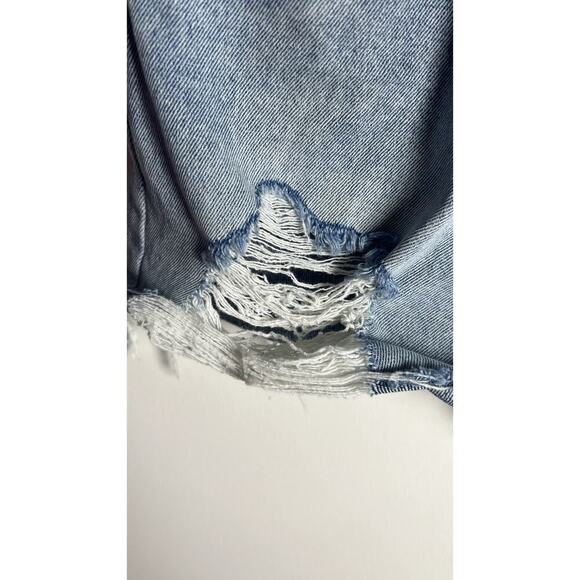 One Teaspoon Legend Distressed High Waist Mom Fit Mid Length Short Sz 23 EUC‎ - Picture 7 of 11